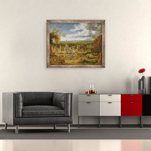 Tablou inramat - Jan Griffier - O priveliste si o priveliste a orasului, 70 x 85 cm - Img 2