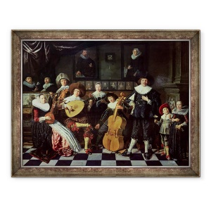 Tablou inramat - Jan Miense Molenaer - Realizarea muzicii familiale, 60 x 80 cm