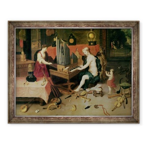 Tablou inramat - Jan van Kessel - Alegorie de audiere, 60 x 80 cm