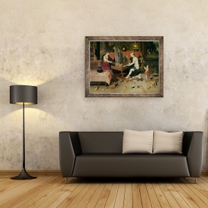 Tablou inramat - Jan van Kessel - Alegorie de audiere, 70 x 90 cm - Img 2