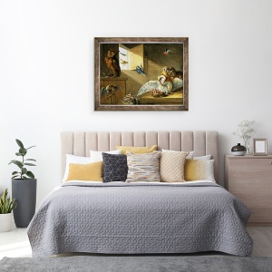 Tablou inramat - Jan van Kessel the Elder - O familie de bufnite, 60 x 80 cm - Img 3