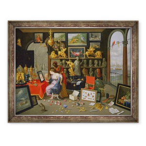 Tablou inramat - Jan van Kessel the Elder - Venus la toaleta ei, 70 x 90 cm