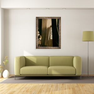 Tablou inramat - Jan Vermeer - Doamna a scris o scrisoare cu servitoarea ei, 70 x 90 cm - Img 3