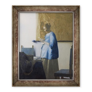 Tablou inramat - Jan Vermeer - Femeie Citind o Scrisoare, 50 x 60 cm