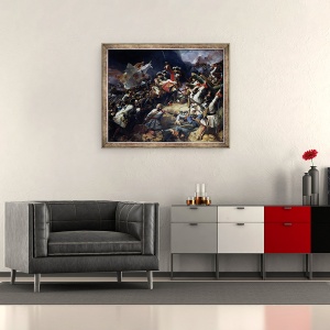 Tablou inramat - Jean Alaux - Batalia de la Denain, 24 iulie 1712, 70 x 85 cm - Img 2