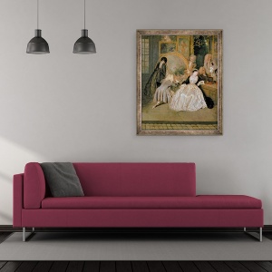 Tablou inramat - Jean Antoine Watteau - Semnul magazinului Gersaint, 50 x 60 cm - Img 2