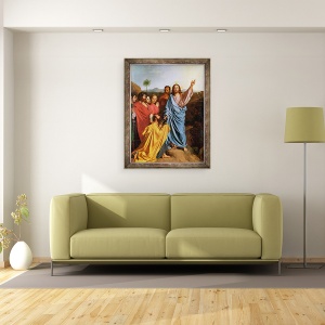 Tablou inramat - Jean Auguste Dominique Ingres - Isus intoarce Cheile Sfantului Petru, 70 x 90 cm - Img 2