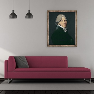 Tablou inramat - Jean Auguste Dominique Ingres - Portretul Tatalui Artistului, 50 x 60 cm - Img 2