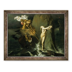 Tablou inramat - Jean Auguste Dominique Ingres - Ruggiero Salvarea Angelica, 70 x 90 cm