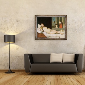 Tablou inramat - Jean Auguste Dominique Ingres - Venus inclinat, dupa Titian, 70 x 90 cm - Img 2