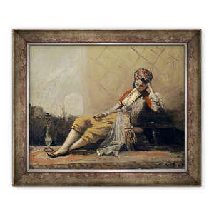 Tablou inramat - Jean Baptiste Camille Corot - Odalisque, 70 x 85 cm