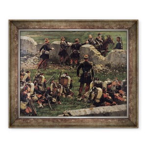 Tablou inramat - Jean-Baptiste Edouard Detaille - Fragment din Panorama bataliei de la Rezonville 16 august 1870, 70 x 85 cm
