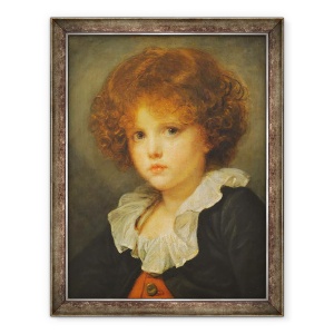 Tablou inramat - Jean Baptiste Greuze - Baiat intr-o vesta rosie, 70 x 90 cm