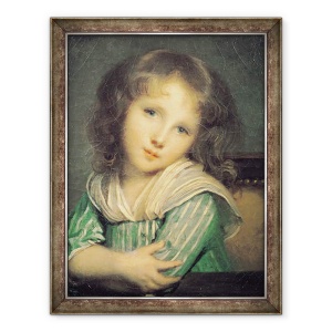 Tablou inramat - Jean Baptiste Greuze - Fata de la fereastra, 60 x 80 cm