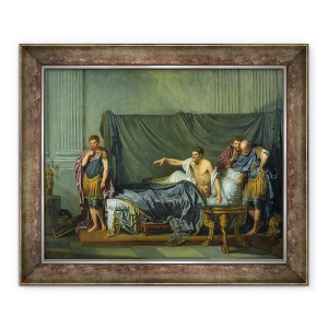 Tablou inramat - Jean Baptiste Greuze - imparatul Severus mustrand Fiul sau, Caracalla, pentru ca a vrut sa-l asasineze, 50 x 60 cm
