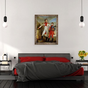 Tablou inramat - Jean Baptiste Joseph Wicar - Louis Bonaparte 1778-1846 Regele Olandei si Louis Napoleon 1804-31 Print Mostenitor al Olandei, 60 x 80 cm - Img 3