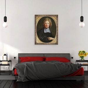 Tablou inramat - Jean-Baptiste Jouvenet - Portretul unui Canon, 60 x 80 cm - Img 3