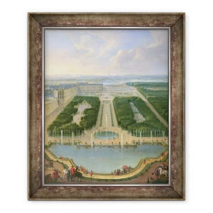 Tablou inramat - Jean-Baptiste Martin - Vedere in perspectiva a castelului de la Versailles vazut din Fantana Neptun, 70 x 85 cm