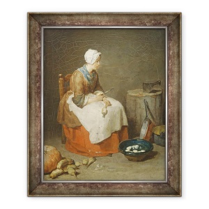 Tablou inramat - Jean-Baptiste Simeon Chardin - Camerista din bucatarie, 70 x 85 cm
