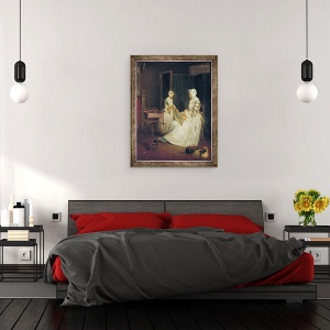 Tablou inramat - Jean-Baptiste Simeon Chardin - Mama sarguincioasa, 60 x 80 cm - Img 3