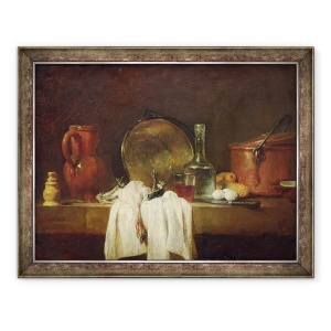 Tablou inramat - Jean-Baptiste Simeon Chardin - Masa de bucatarie, 60 x 80 cm