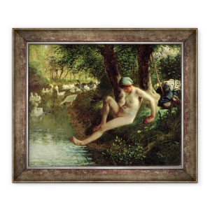 Tablou inramat - Jean-Francois Millet - Scaldatul, 70 x 85 cm