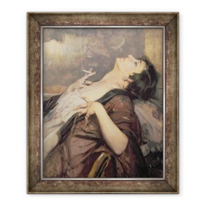 Tablou inramat - Jean Gouweloos - Placerea fumatului, 70 x 85 cm
