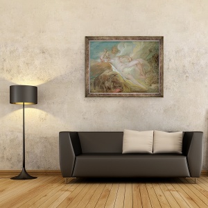 Tablou inramat - Jean-Honore Fragonard - Jupiter si Io, 70 x 90 cm - Img 2