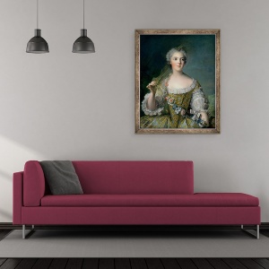 Tablou inramat - Jean-Marc Nattier - Portret De Madame Sophie 1734-82, fiica lui Ludovic al XV-lea, la Fontevrault, 50 x 60 cm - Img 2