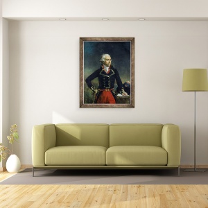 Tablou inramat - Jean Sebastien Rouillard - Charles-Francois du Perier Dumouriez 1739-1823 dupa o pictura de Jean Antoine Houdon, 70 x 90 cm - Img 2