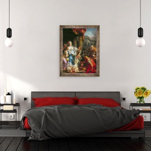 Tablou inramat - Jean-Simon Berthelemy - Decapitarea lui Cyrus al II-lea 600-530 i.Hr., 60 x 80 cm - Img 3