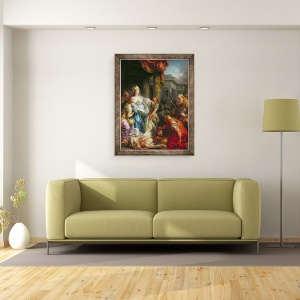 Tablou inramat - Jean-Simon Berthelemy - Decapitarea lui Cyrus al II-lea 600-530 i.Hr., 70 x 90 cm - Img 2