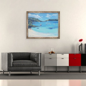 Tablou inramat - Jennifer Wright - Golful insorit, Salcombe, 50 x 60 cm - Img 2