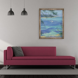 Tablou inramat - Jennifer Wright - Yacht acostat - Ziua perfecta, 50 x 60 cm - Img 2