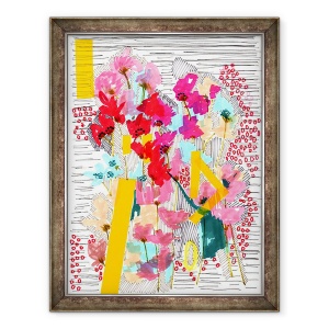 Tablou inramat - Jo Chambers - Doodle Floral 3, 70 x 90 cm
