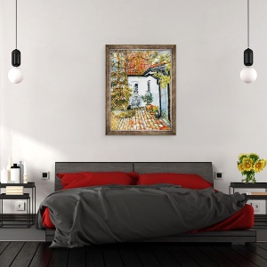 Tablou inramat - Joan Thewsey - Cabana lui Caroline - vechiul oficiu postal, 70 x 90 cm - Img 3