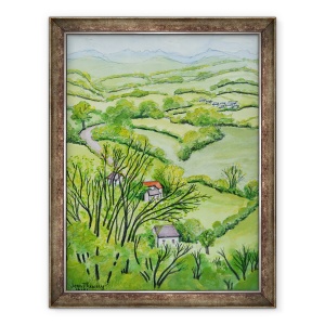 Tablou inramat - Joan Thewsey - Vedere din Muntele Gargan, Limousin, 70 x 90 cm