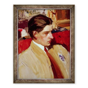 Tablou inramat - Joaquin Sorolla y Bastida - Autoportret in profil, 60 x 80 cm