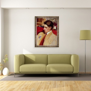 Tablou inramat - Joaquin Sorolla y Bastida - Autoportret in profil, 70 x 90 cm - Img 2