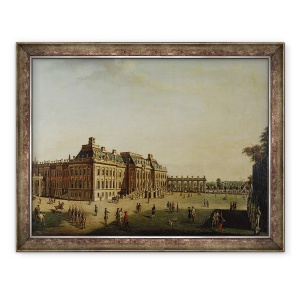 Tablou inramat - Johann Friedrich Meyer - Frontul de gradina al castelului orasului, 60 x 80 cm