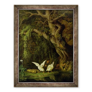 Tablou inramat - Johann Heinrich Tischbein - Vulpi si Gaste, 70 x 90 cm