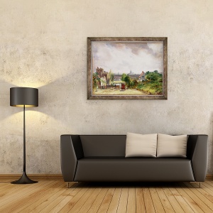 Tablou inramat - John Constable - Cabana lui Sir Richard Steele, Hampstead, 70 x 90 cm - Img 2