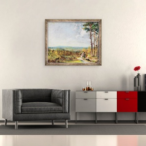 Tablou inramat - John Constable - Hampstead Heath Privind Catre Harrow, 70 x 85 cm - Img 2