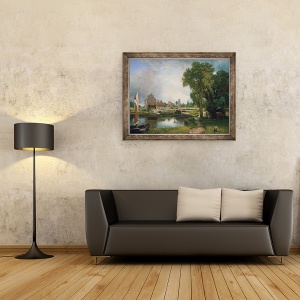Tablou inramat - John Constable - incuietoare si moara Dedham, 70 x 90 cm - Img 2
