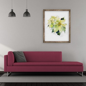 Tablou inramat - John Keeling - Poinsettia Alb, 2014, 70 x 85 cm - Img 2