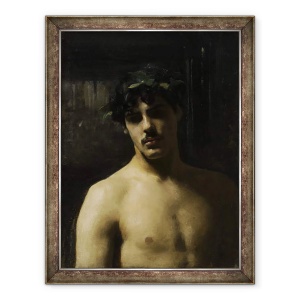 Tablou inramat - John Singer Sargent - Barbat purtand lauri, 70 x 90 cm