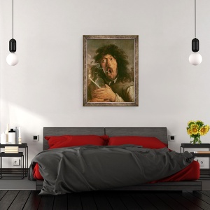 Tablou inramat - Joos van Craesbeeck - The Smoker, 60 x 80 cm - Img 3