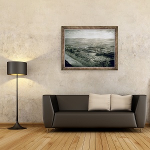 Tablou inramat - Josef Langl - Vedere la Viena in momentul expozitiei mondiale, 70 x 90 cm - Img 2
