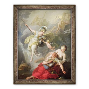 Tablou inramat - Joseph Benoit Suvee - Lupta intre Minerva si Marte, 60 x 80 cm