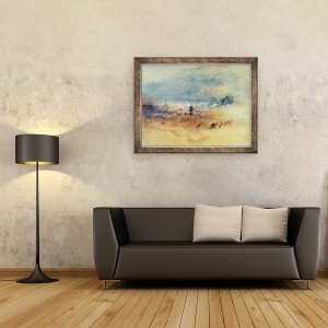 Tablou inramat - Joseph Mallord William Turner - Nisipurile Yarmouth, 60 x 80 cm - Img 2